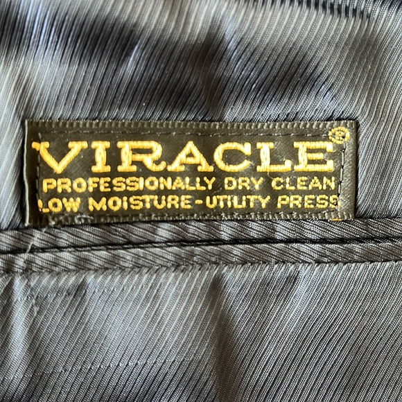 Men’s 2 piece Suit Stripes dark grey charcoal  42L - Picture 4 of 5